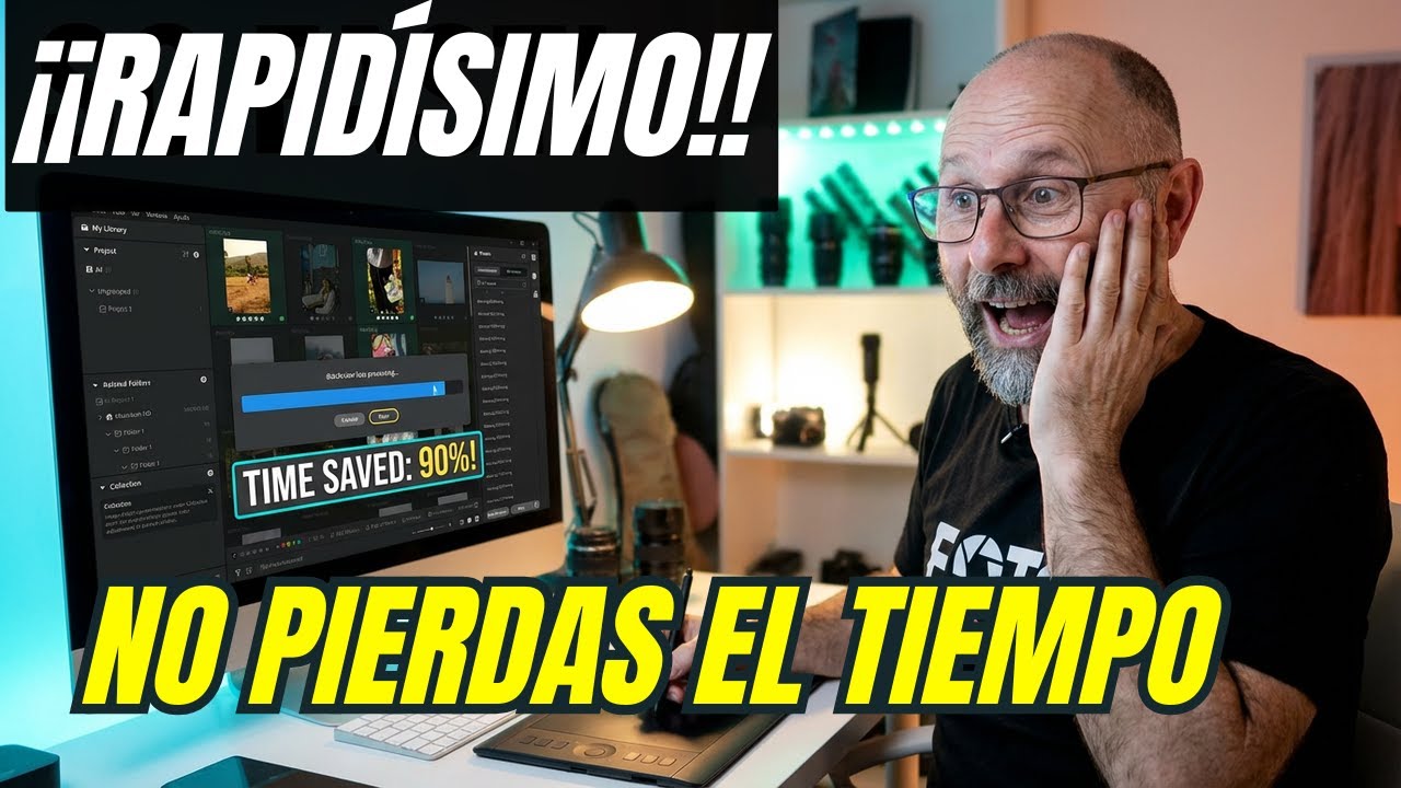 Edición rápida de retratos con Evoto en la pantalla de un ordenador